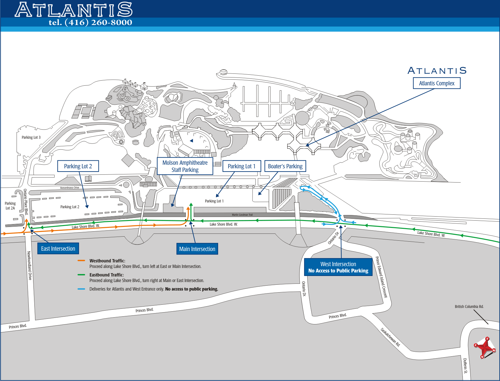 Map of Atlantis Pavlions